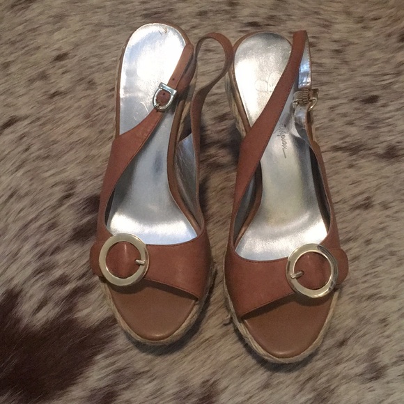 Jessica Simpson buckle wedges - Picture 1 of 4